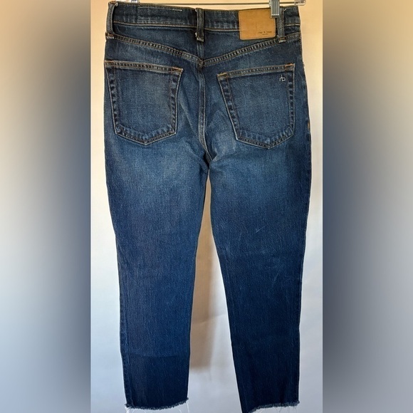 NEW w/o Tags Rag & Bone Wren High-Rise Slim Straight Jean Raw Hem Size 26 - Picture 6 of 16